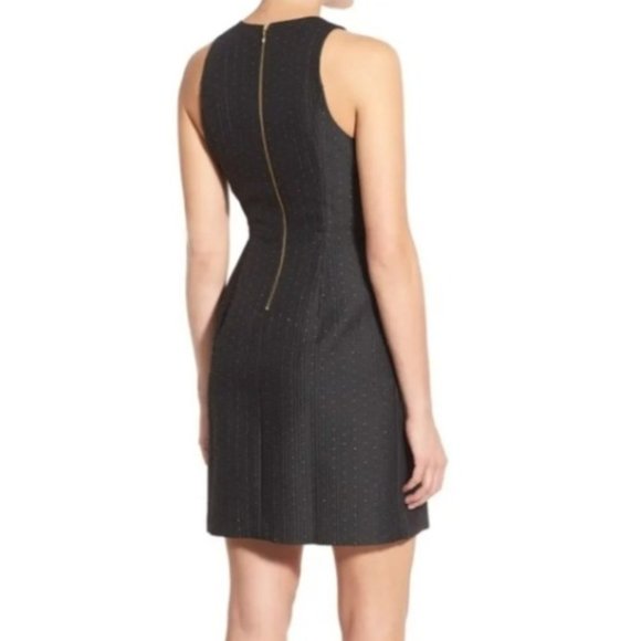 Madewell 1937 Women's Black Midnight Speckle Cut Out Mini Cocktail Dress Size 6 - Picture 3 of 16